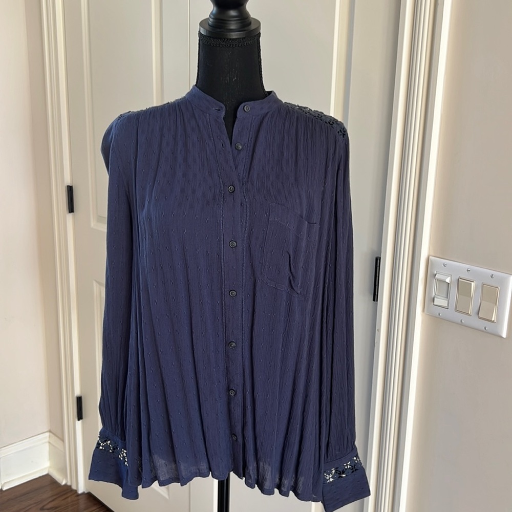 Free People lace detail blouse